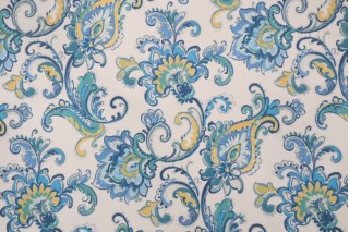 Mill Creek Sconset Printed Polyester Outdoor Fabric in Cornflower