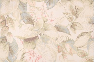 PK Lifestyles Hostas Meadow Printed Cotton Drapery Fabric in Dawn