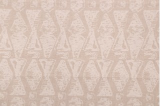 Lacefield Juju-Danish Linen Printed Cotton Blend Drapery Fabric in Chalk