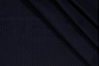 Kelly Ripa Home Parker Matelasse Velour Upholstery Fabric in Indigo