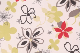 Duralee 20837 Printed Cotton Drapery Fabric in Red/Black