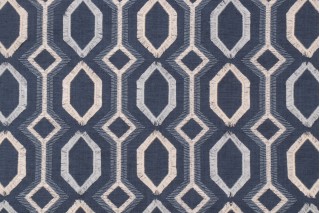 Waverly Maisie Emb Embroidered Drapery Fabric in Denim