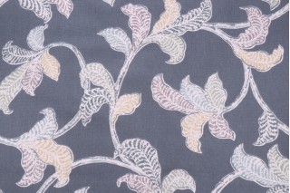 Robert Allen Rosemaling Printed Cotton Drapery Fabric in Lakeside