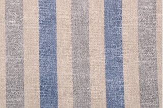Richloom Solarium Tilford Printed Polyester Outdoor Fabric in Denim