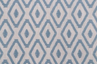 Valiant Fabrics Canyon Embroidered Drapery Fabric in Dresden 