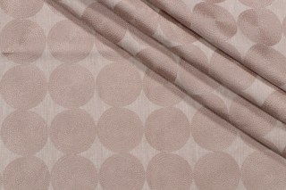 Valiant Fabrics Twirl Embroidered Drapery Fabric in Fawn 
