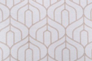 Valiant Fabrics Gemini Embroidered Drapery Fabric in Natural 