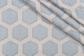 Valiant Fabrics Lane Embroidered Drapery Fabric in Spa 