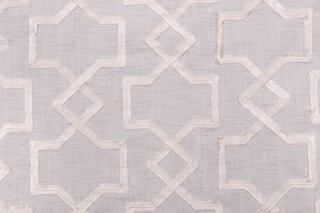 Valiant Fabrics Carson Embroidered Drapery Fabric in Fawn 