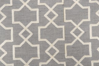Valiant Fabrics Carson Embroidered Drapery Fabric in Smoke 