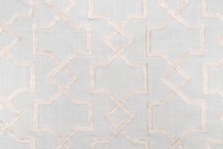 Valiant Fabrics Carson Embroidered Drapery Fabric in Cream 