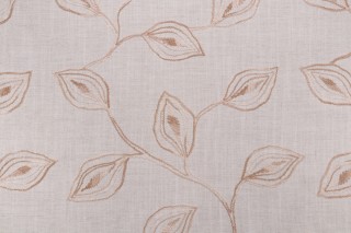 Valiant Fabrics Riley Embroidered Drapery Fabric in Linen 