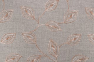 Valiant Fabrics Riley Embroidered Drapery Fabric in Haze 