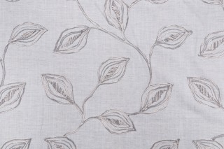 Valiant Fabrics Riley Embroidered Drapery Fabric in Pewter 