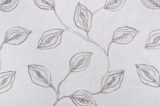 Valiant Fabrics Riley Embroidered Drapery Fabric in Vanilla 