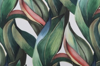 Hamilton Calypso Printed Cotton Drapery Fabric in Emerald 