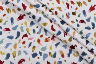 Hamilton Pixie Embroidered Drapery Fabric in Confetti 