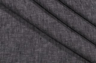 Lino Textiles Sarasota Woven Linen Decorator Fabric in Black 