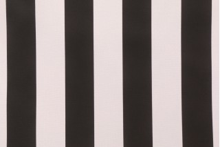 PK Lifestyles Canopy Stripe Printed Polyester Outdoor Fabric in Onyx