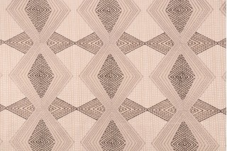 PK Lifestyles Diamond Dash Emb Embroidered Drapery Fabric in Dune
