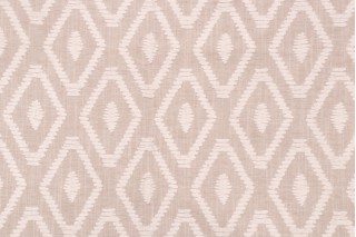 Valiant Fabrics Canyon Embroidered Drapery Fabric in Natural