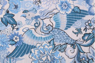 Kaufmann Lushan Garden Printed Cotton Drapery Fabric in Twilight