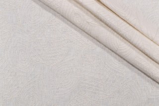 Valiant Fabrics Eden Embroidered Drapery Fabric in Cream