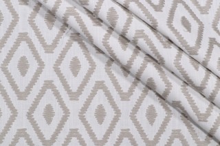 Valiant Fabrics Canyon Embroidered Drapery Fabric in Pewter