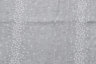 Bubbles Embroidered Drapery Fabric in Mist