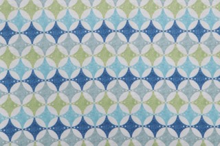 Mill Creek Strabane Printed Polyester Outdoor Fabric in Lagoon