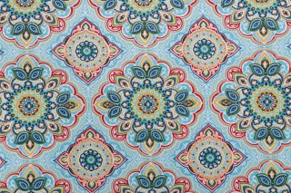 Richloom Wampum Printed Polyester Outdoor Fabric in Opal 
