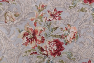 Waverly Fresco Flourish Printed Cotton Drapery Fabric in Jewel