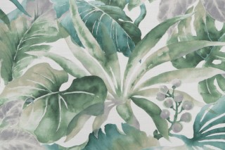 P Kaufmann Islandia Printed Cotton Drapery Fabric in Everglades 