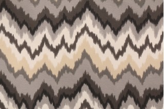 Waverly Borderline Printed Polyester Outdoor Fabric in Ebony