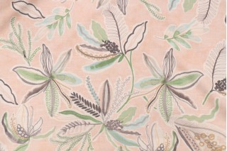 PK Lifestyles Sunny Daze Printed Cotton Drapery Fabric in Blush