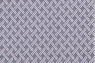 PK Lifestyles Fretwork Woven Upholstery Fabric in Indigo