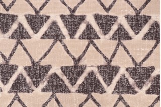 PK Lifestyles Farahan Geo Printed Chenille Upholstery Fabric in Nightfall