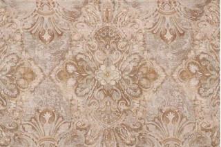 Mill Creek Sorano-Cliffside Printed Linen Blend Drapery Fabric in Pewter