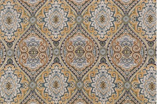 Mill Creek Stanbury-Cliffside Printed Linen Blend Drapery Fabric in Indigo
