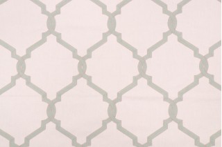 Valiant Fabrics Lariat Embroidered Drapery Fabric in Spa