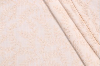 Valiant Fabrics Cordoba Embroidered Drapery Fabric in Vanilla