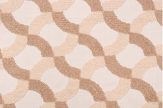 Valiant Fabrics Nash Embroidered Drapery Fabric in Natural