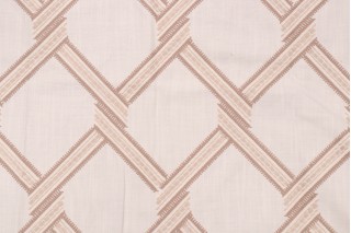 Valiant Fabrics Cairo Embroidered Drapery Fabric in Natural