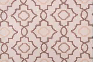 Valiant Fabrics Aiden Embroidered Drapery Fabric in Natural