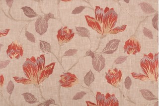 Valiant Fabrics Lindsey Embroidered Drapery Fabric in Treasure