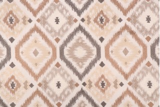 Valiant Fabrics Anali Embroidered Drapery Fabric in Natural