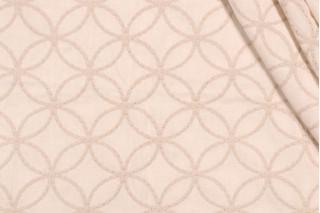 Valiant Fabrics Cycle Embroidered Drapery Fabric in Fawn