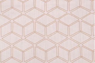 Valiant Fabrics Optic Embroidered Drapery Fabric in Natural