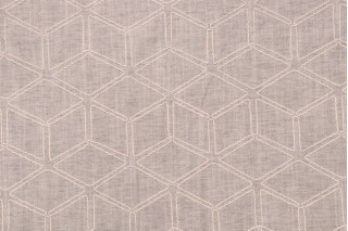 Valiant Fabrics Optic Embroidered Drapery Fabric in Patina