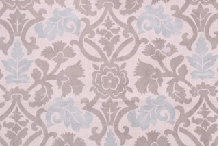 Waverly Anika Printed Cotton Drapery Fabric in Spa
